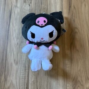Sanrio Kuromi Black and White 2019 Plush with Pink Accents 8” Japan Exclusive
